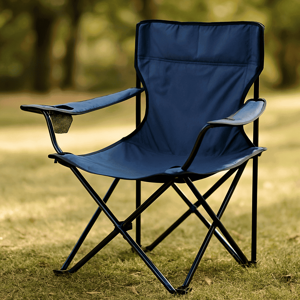 RoamAU lightweight folding camp chair, perfect for outdoor camping and picnics