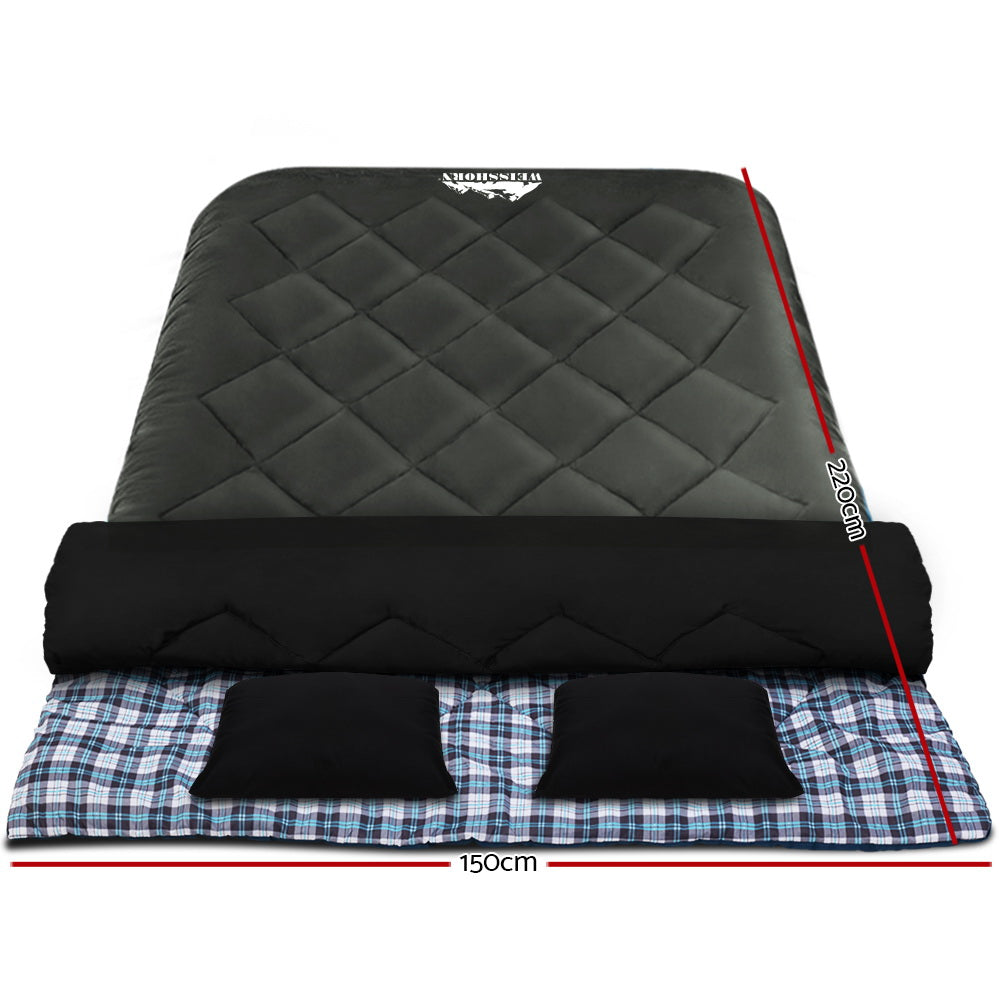 Weisshorn Sleeping Bag Double Pillow Thermal