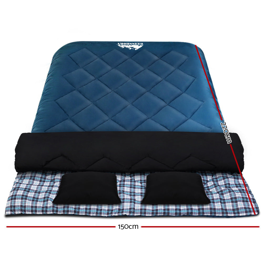 Weisshorn Sleeping Bag Double Pillow Thermal