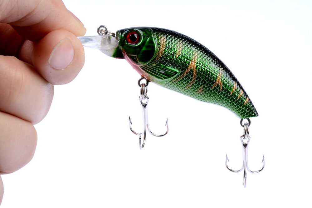 4x 7.5cm Popper Crank Bait Fishing Lure