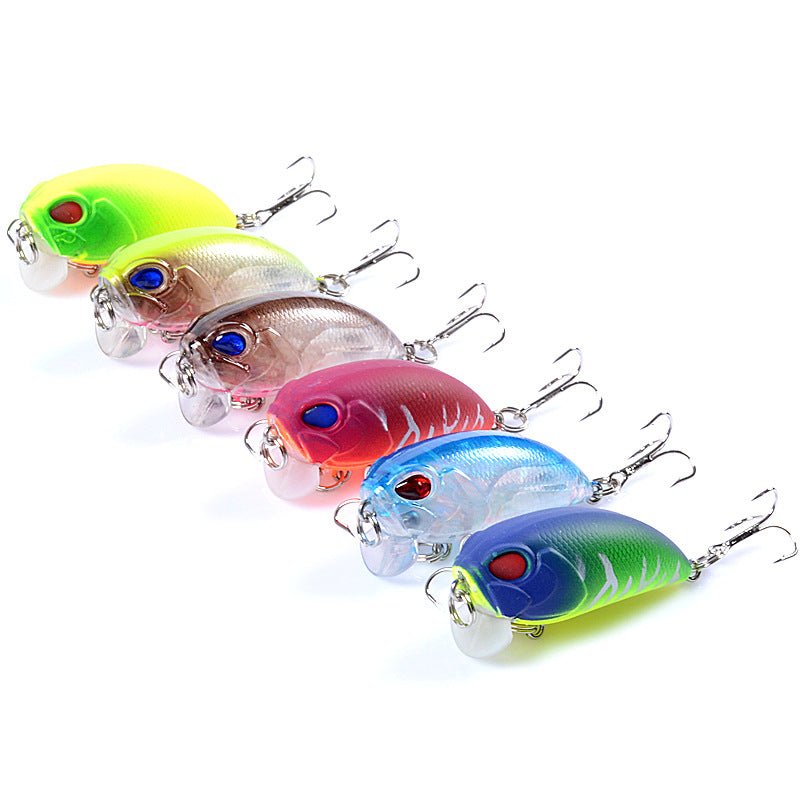 6x Popper Crank 5.1cm Fishing Lure