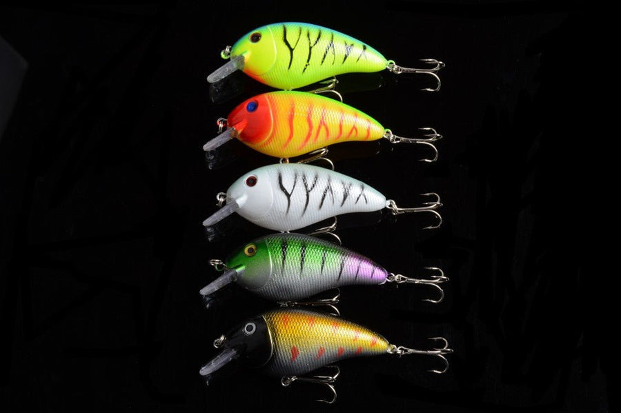 5x 8.5cm Popper Crank Bait Fishing Lure