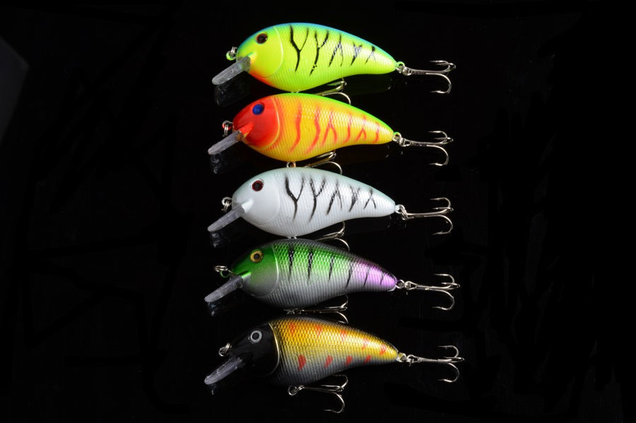 5x 8.5cm Popper Crank Bait Fishing Lure