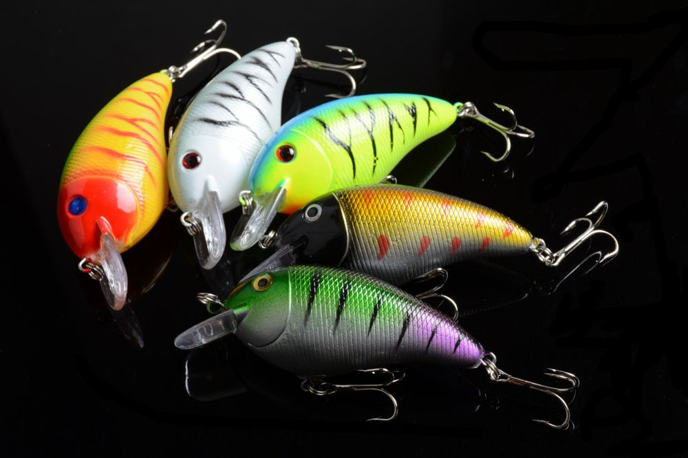 5x 8.5cm Popper Crank Bait Fishing Lure