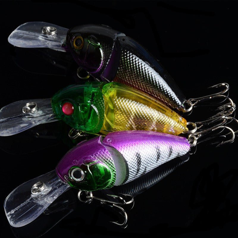 3x 8.5cm Popper Crank Bait Fishing