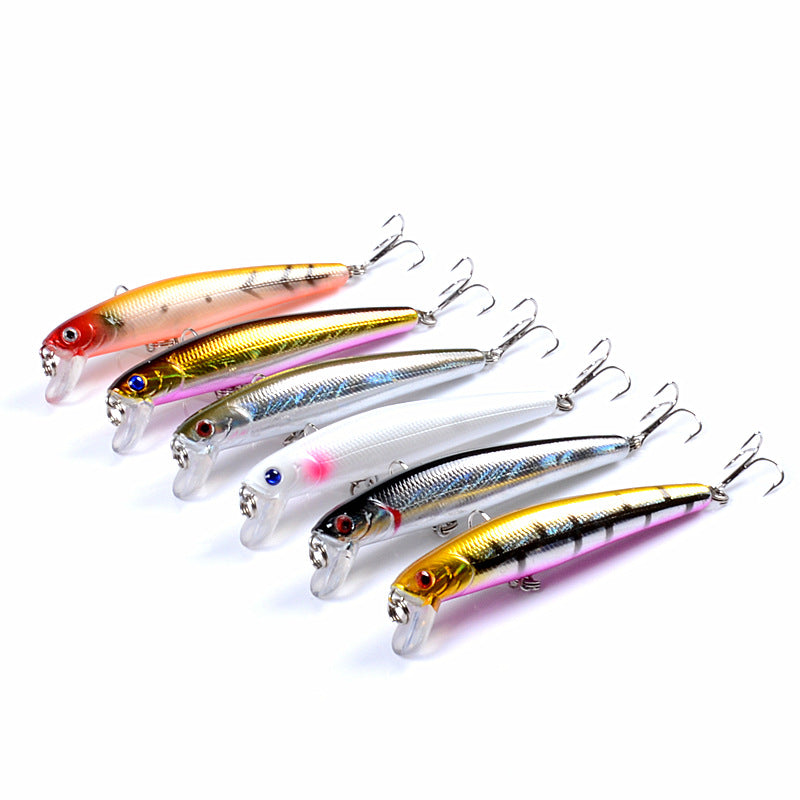 6x Popper Minnow 9.6cm Fishing Lure