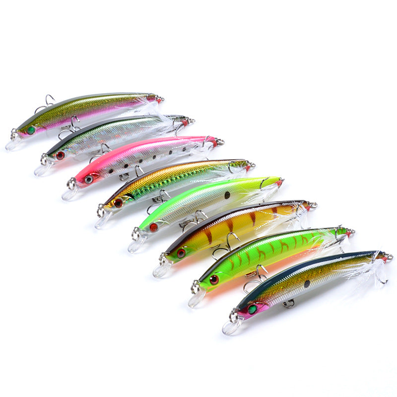 8x Popper Minnow 11.2cm Fishing Lure