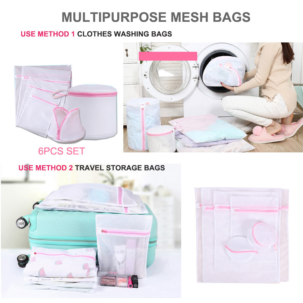 Washing Bag Pack Set Of 6 Laundry Bags