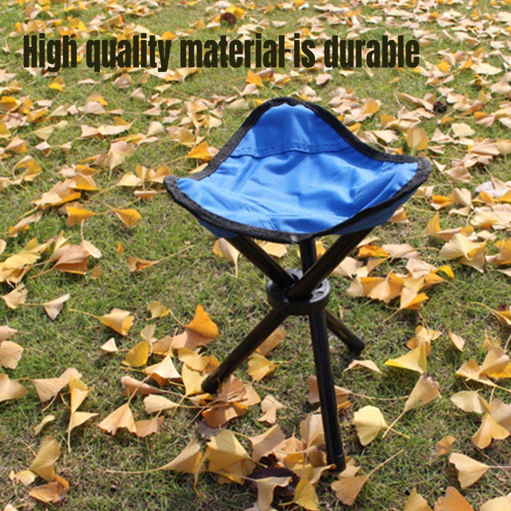 Folding Portable Beach Chair Fishing Stool Outdoor Lightweight Camping Chair - Red