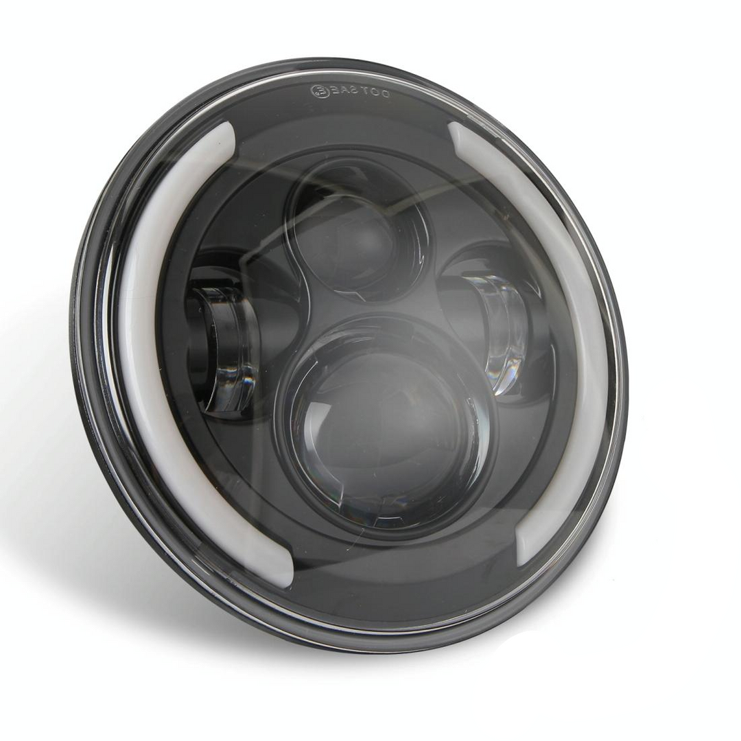 7 Inch H4 / H13 Dc 9V - 30V 3000Lm 3000K - 6000K 25W Car Round Shape Led Headlight Lamps For Jeep Wrangler