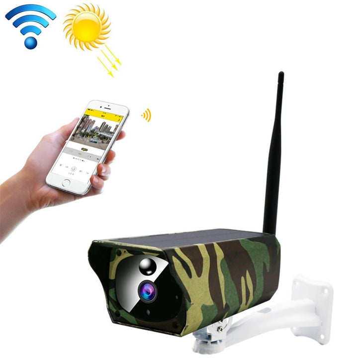 Solar-powered gate opener, solar security camera, solar motion sensor light, off-grid property security