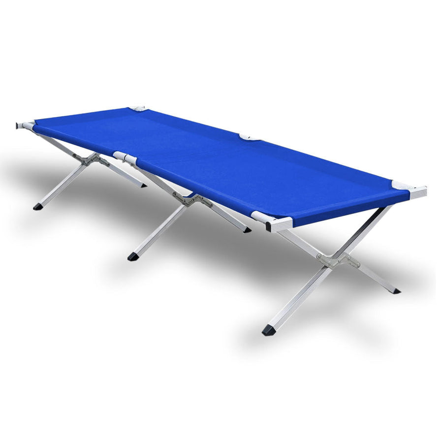 Camping Bed Folding Stretcher BLUE