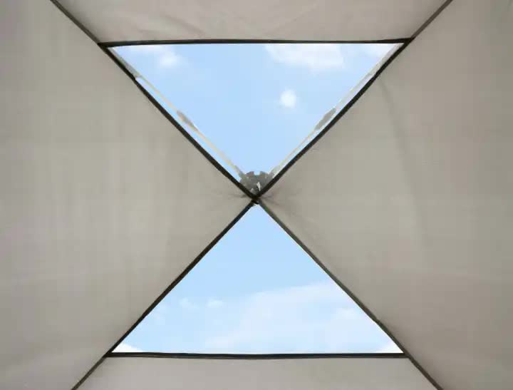 Sky blue Four-sided tent with Sunshade Awning -  Large size
