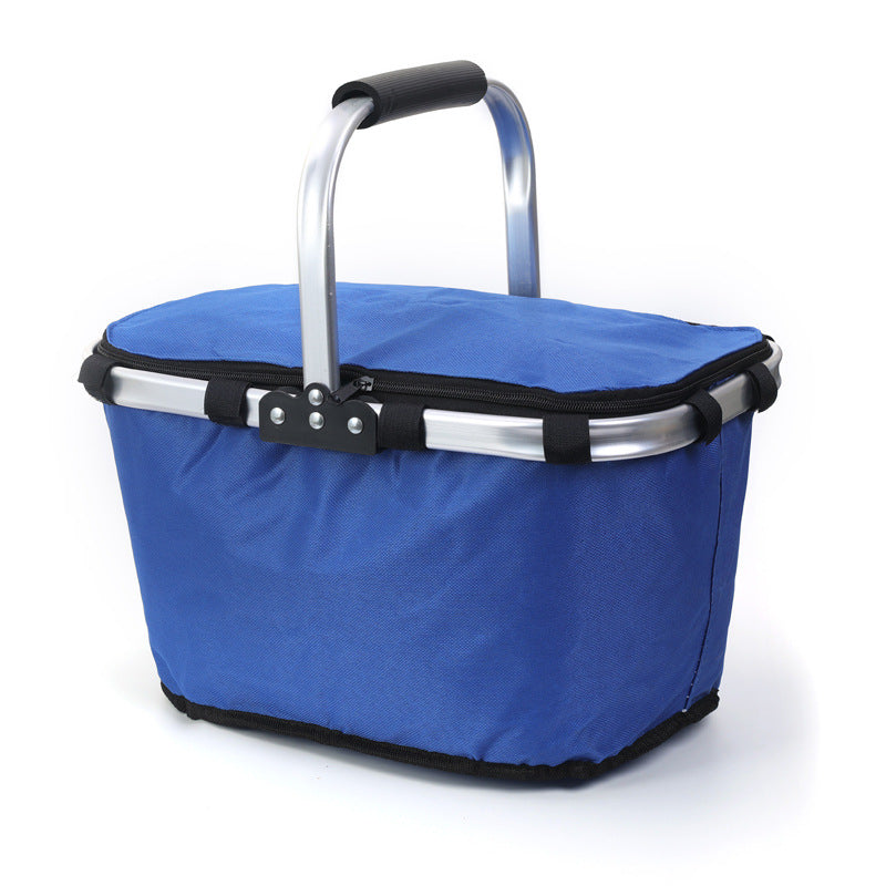 Blue Portable Picnic Basket