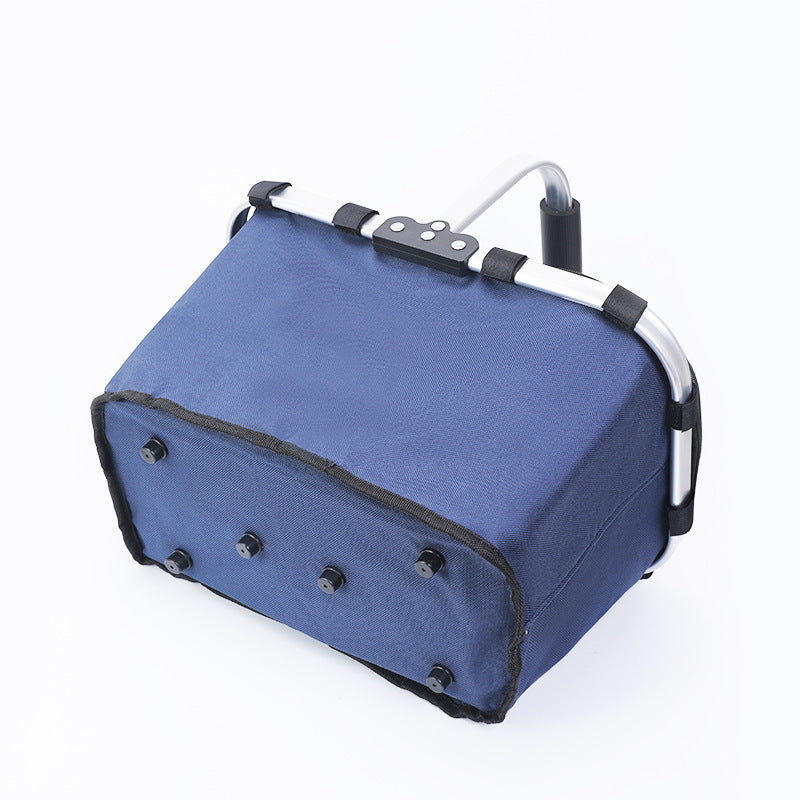 Blue Portable Picnic Basket