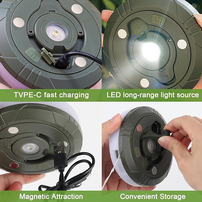 L828-10m LED Color Camping Light with Tape Measure
