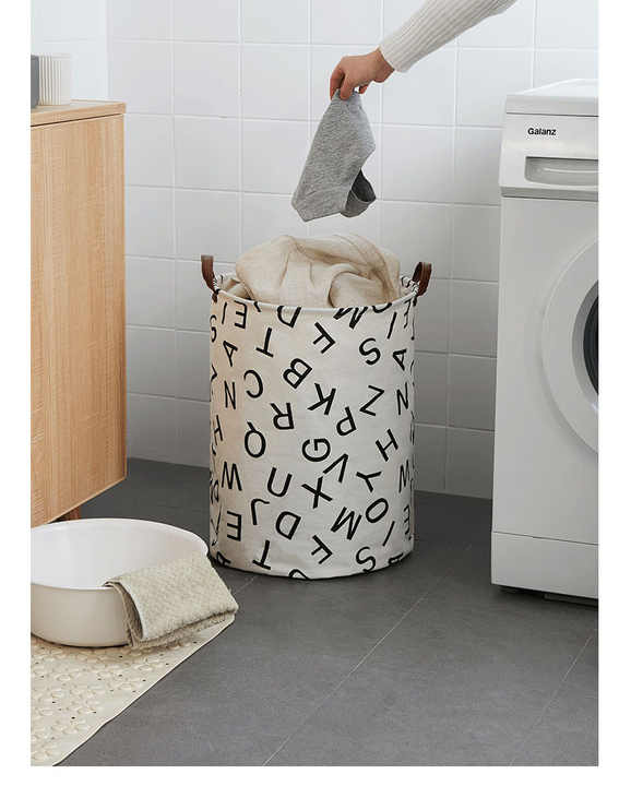 Penguins Canvas Laundry Storage Basket