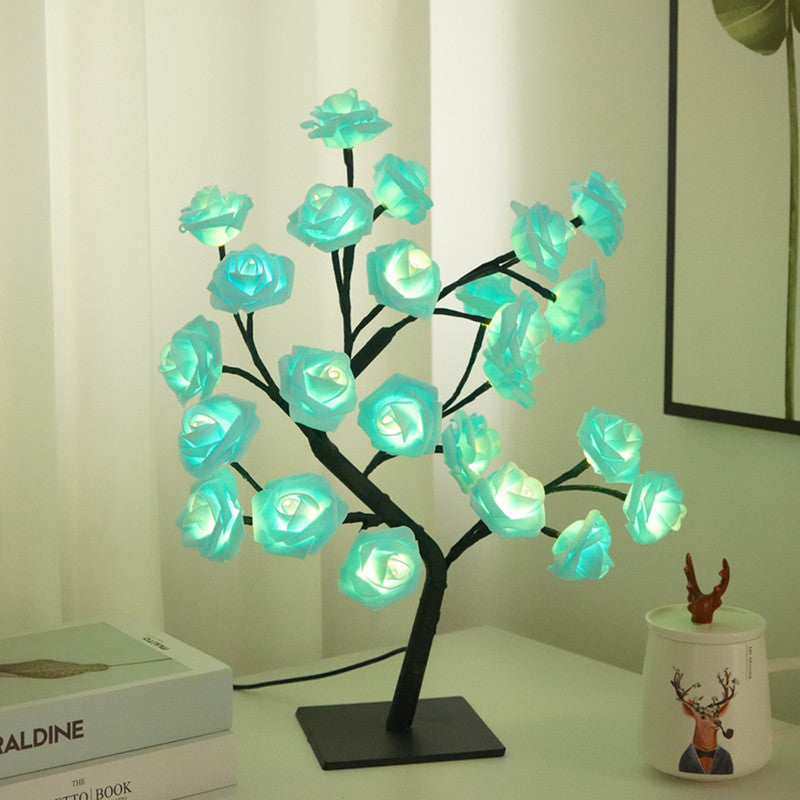 LED Rose Flower Tree Light with Detachable Base