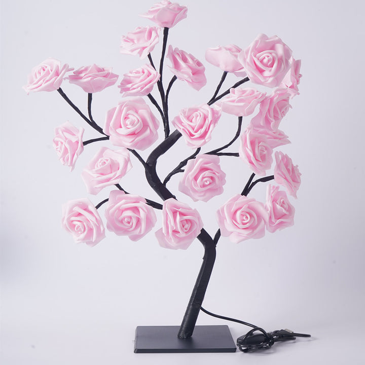 LED Rose Flower Tree Light with Detachable Base