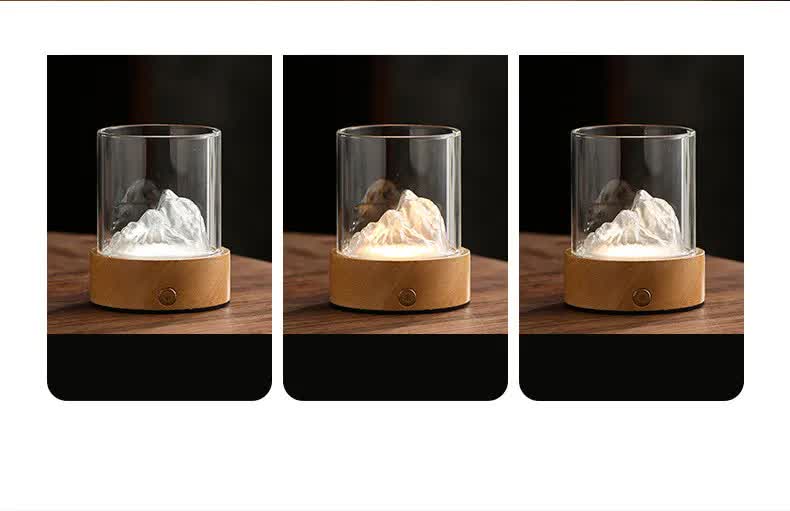 Colorful Glass Mountain Ambient Night Light