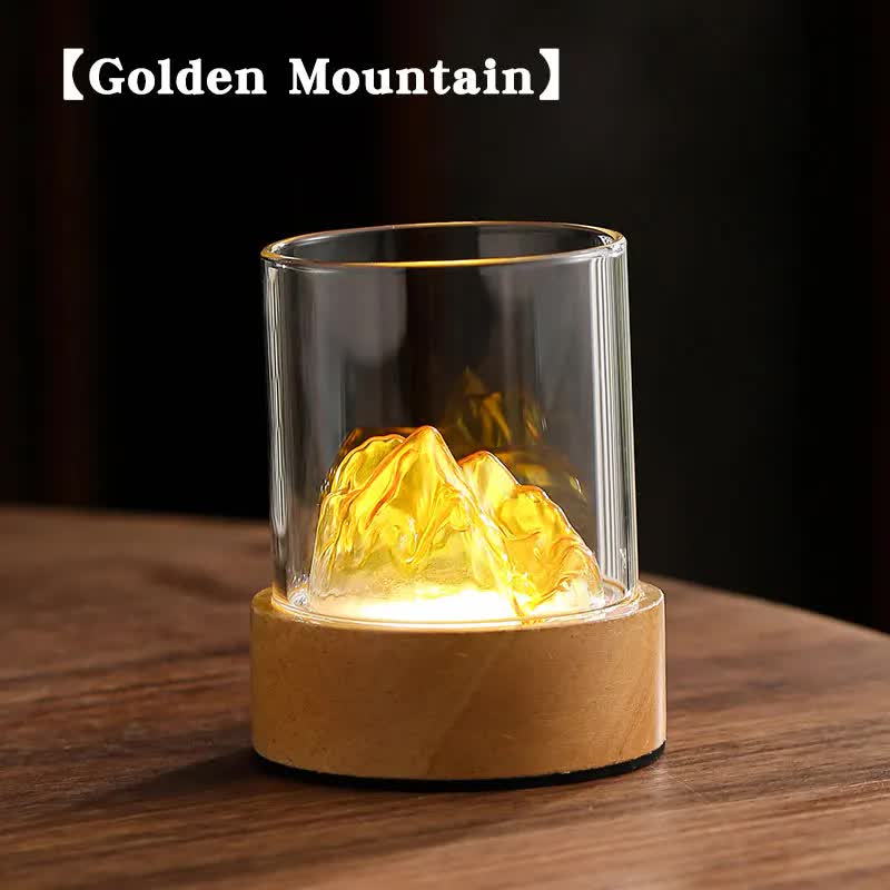 Golden Glass Mountain Ambient Night Light