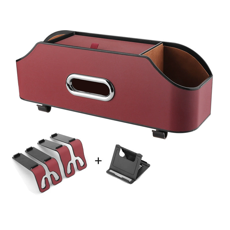 Wine Red Car Seat Back Organizer