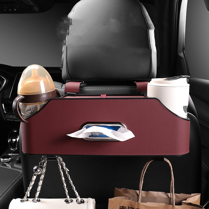 Beige Car Seat Back Organize