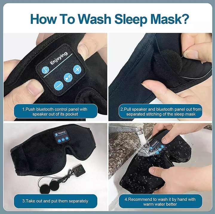 Grey Bluetooth 5.0 Wireless Sleep Eye Mask