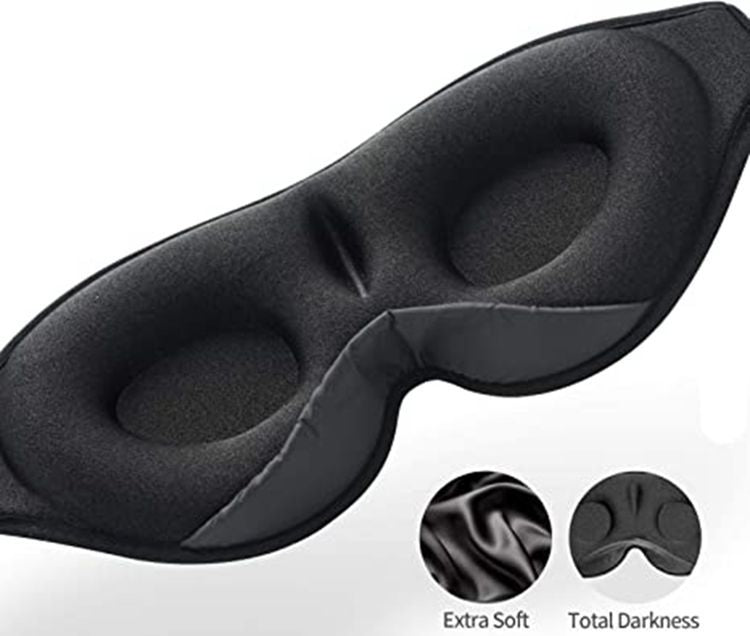 Pink 3D Contoured Bluetooth Sleep Eye Mask