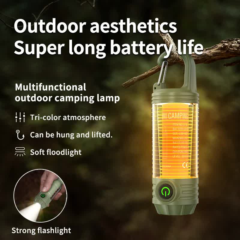 2 PCS Khaki Portable Outdoor Camping Light