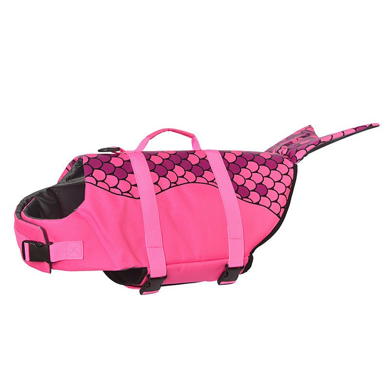 Size M Pink Scale Pattern Pet Life Jacket for Dogs