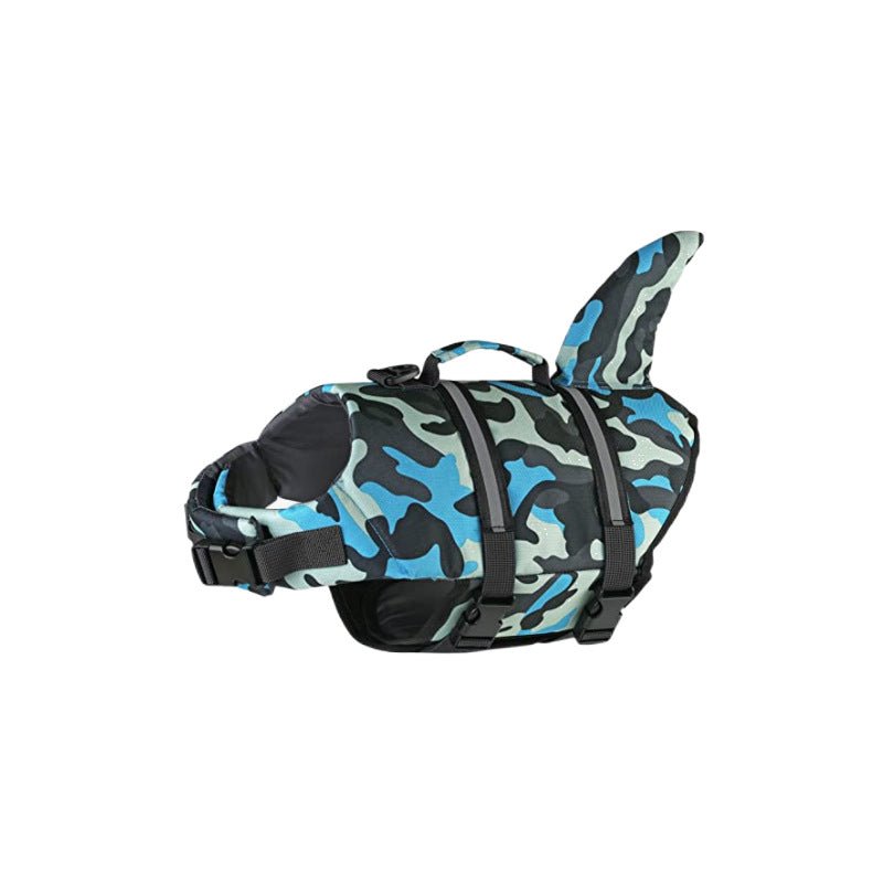 Size M Blue Camouflage Pattern Pet Life Jacket for Dogs