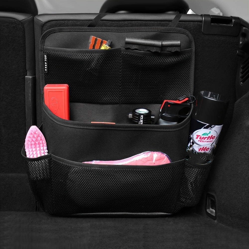 1 Pcs Black Premium Car Back Seat & Trunk Organizer