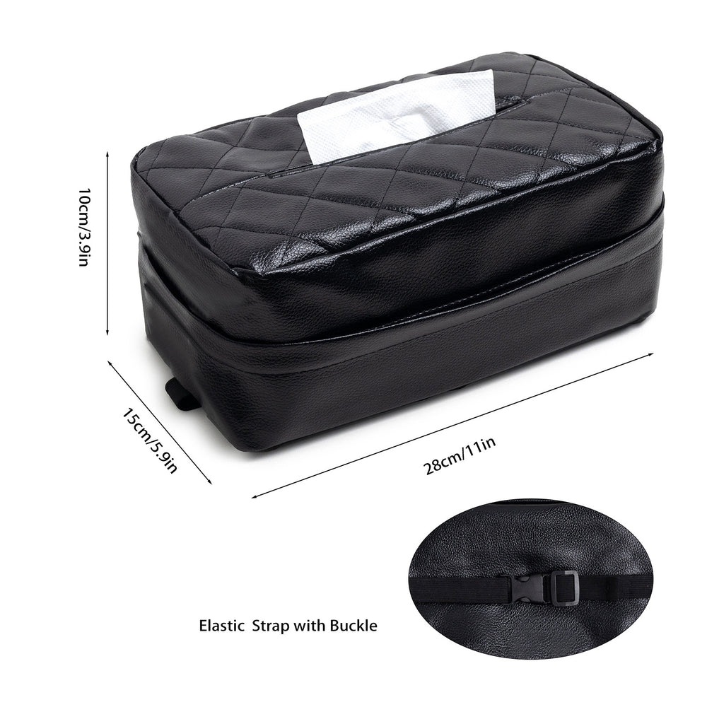 White 2-Pack Car Tissue Box Holder Set