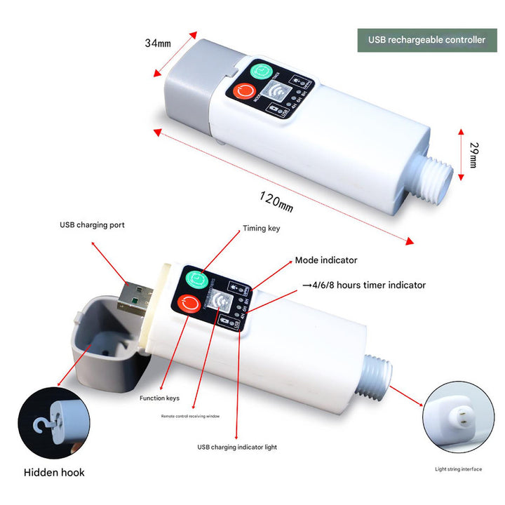 (200 lights warm white at 20 meters) Camping tent light kit