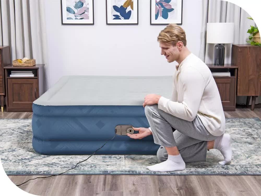 Bestway Fortech Snugable Top Air Inflatable Mattress Queen