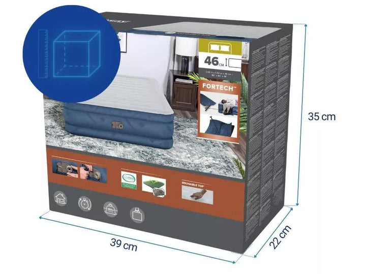Bestway Fortech Snugable Top Air Inflatable Mattress Queen