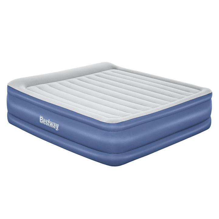 Bestway Air Mattress King Inflatable Bed 56cm Airbed Blue - Inflatable Mattress
