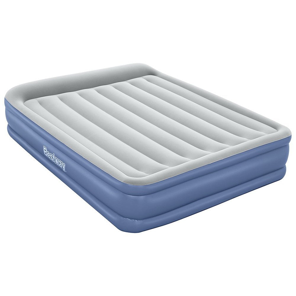 Bestway Air Mattress Queen Inflatable Bed 46cm Airbed Blue - Inflatable Mattress