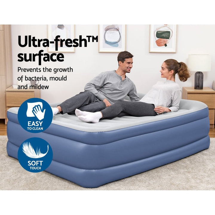 Bestway Air Mattress Queen Inflatable Bed 61cm Airbed Blue - RoamAU