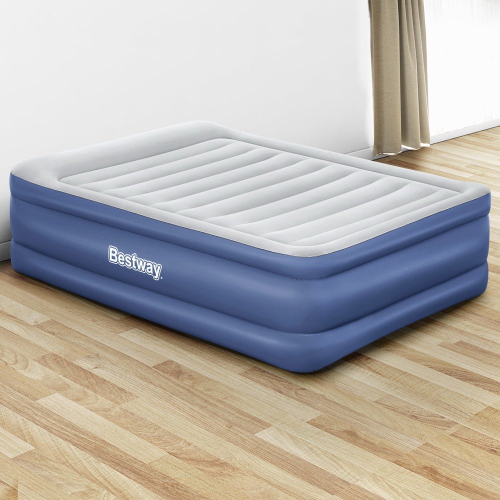 Bestway Air Mattress Queen Inflatable Bed 61cm Airbed Blue - RoamAU