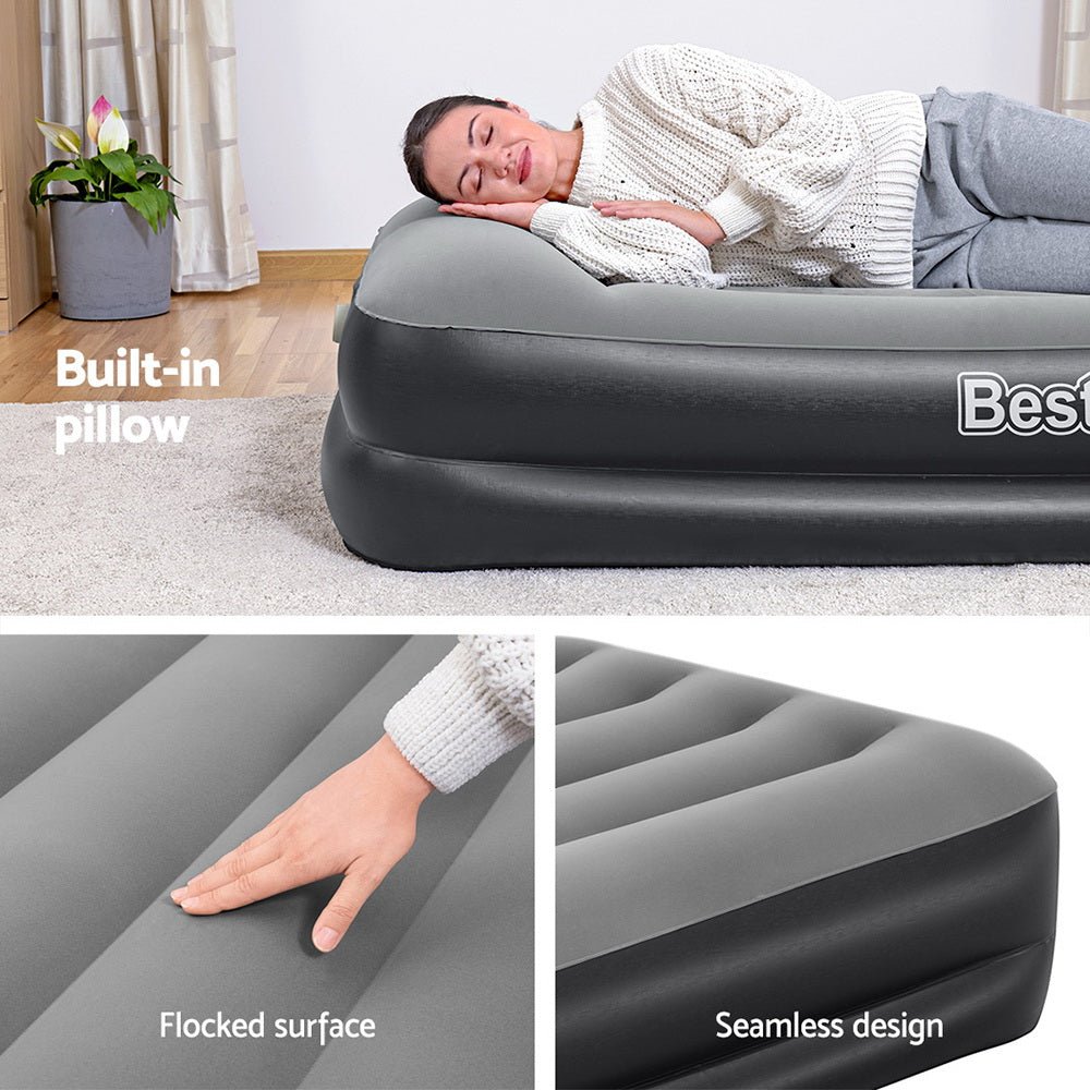 Bestway Air Mattress Single Inflatable Bed 46cm Airbed Black - RoamAU
