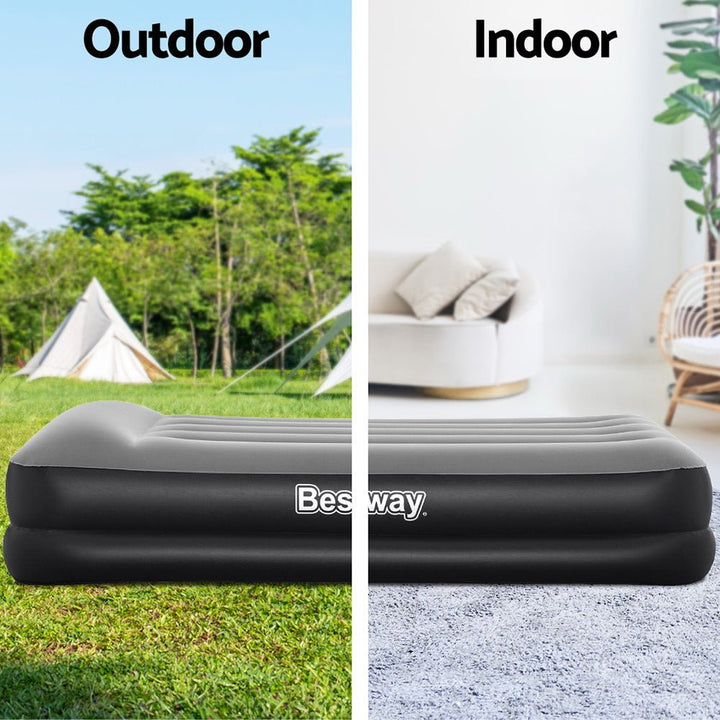 Bestway Air Mattress Single Inflatable Bed 46cm Airbed Black - RoamAU