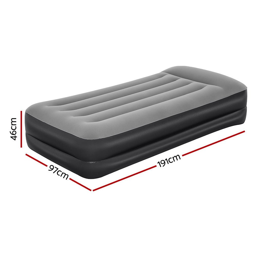 Bestway Air Mattress Single Inflatable Bed 46cm Airbed Black - RoamAU