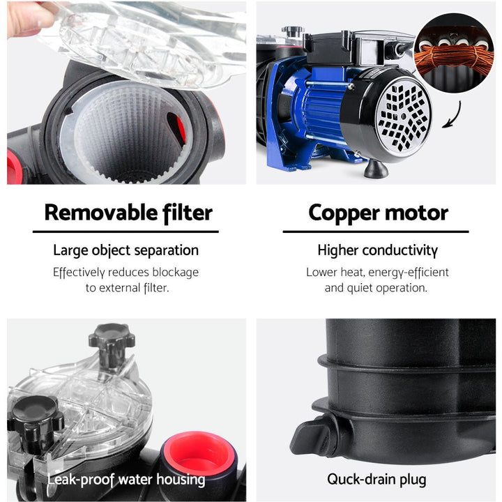 Giantz 1200W Swimming Pool Water Pump - RoamAU