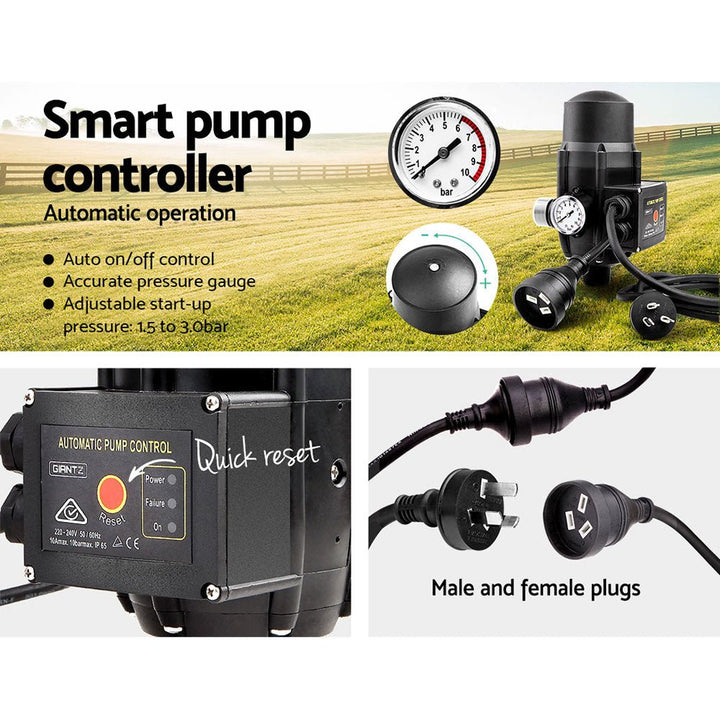 Giantz Auto Peripheral Pump Clean Water Garden Farm Rain Tank Irrigation QB60 - RoamAU
