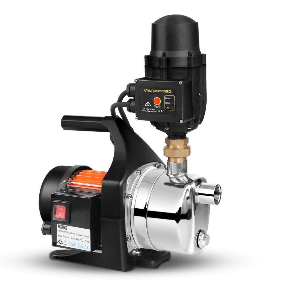 Giantz Garden Water Pump 1500W High Pressure Tank Rain Farm Irrigation Black - RoamAU