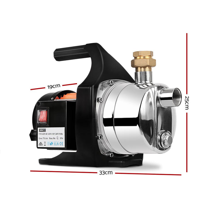 Giantz Garden Water Pump High Pressure 1500W Tank Rain Farm Irrigation House - RoamAU