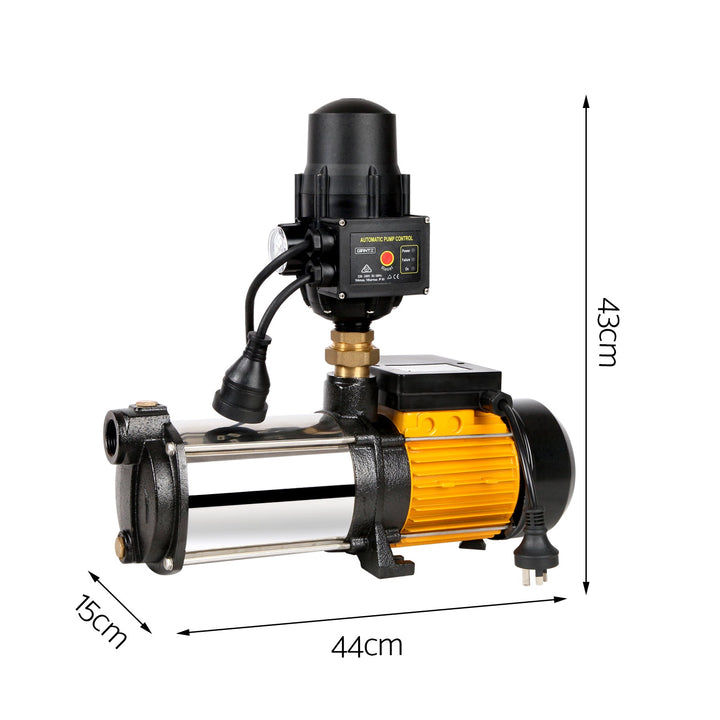 Giantz Garden Water Pump High Pressure 2000W 4 - Stage Tank Irrigation Black - RoamAU