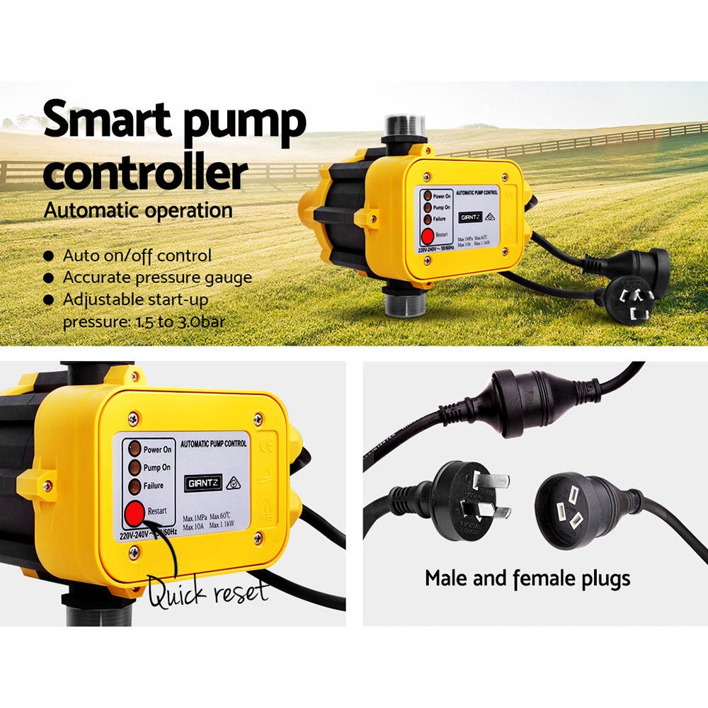 Giantz Peripheral Pump Auto Controller Clean Water Garden Farm Rain Irrigation - RoamAU
